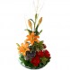 Arreglo Floral con Lirios en Plato Artesanal Flores a domicilio en Bogota
