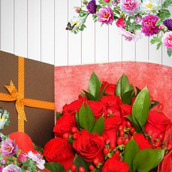 Bouquet de Rosas Con Chocolates  Flores a domicilio en Bogota