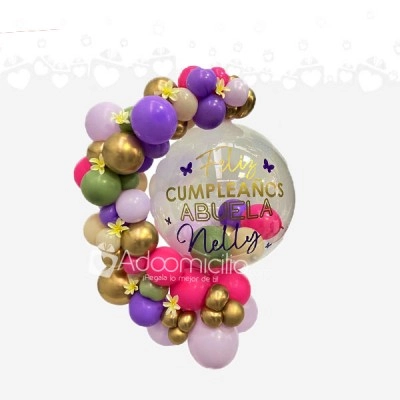 Arreglo de Globo Transparente con Mensaje Personalizado y Decoración de Globos A Domicilio En Bogotá