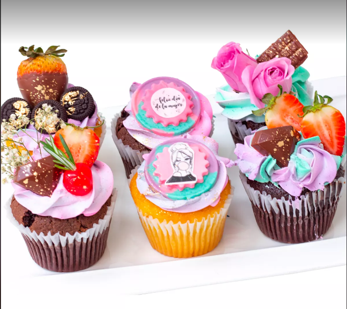 Cupcakes Día de la Mujer a Domicilio en Medellín, Pedido 1 Día Anticipado