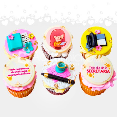 Cupcakes X6 Para El Día De La Secretaria A Domicilio En Medellín Pedido Con 1 Día De Anticipación 