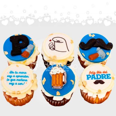 Cupcakes X6 Para El Día Del Padre A Domicilio En Medellín Pedido Con 1 Día De Anticipación 