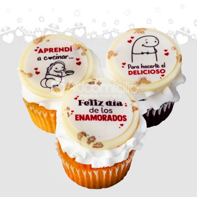 Cupcakes X3 Para San Valentín A Domicilio En Medellín Pedido Con Un Día De Anticipación 