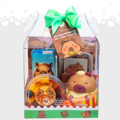 Desayuno Sorpresa Para El Día Del Niño Con Temática De Capibara A Domicilio En Medellín Pedido Con Un Día De Anticipación 