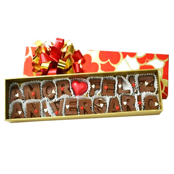 Caja Chocolates Feliz Aniversario Medellin Pedido con 1 dia anticipado