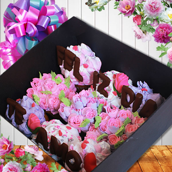 Regalos dia de la mujer en Medellin Caja de Cupcakes Feliz dia  Pedido con 1 dia anticipado 