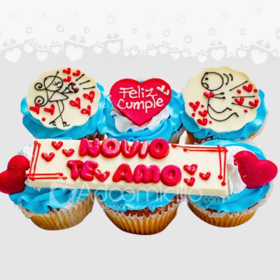 Regalos amor y amistad Medellín Cupcakes x 6 Unds Felices Meses Pedido Con Un Dia De Anticipación