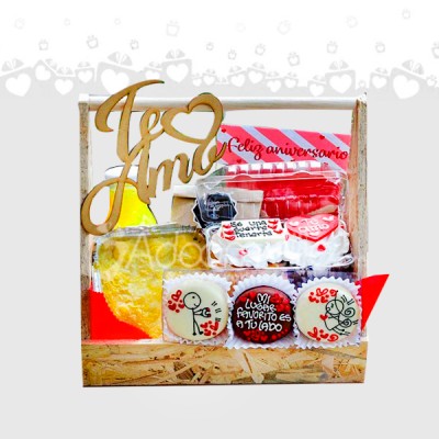 Regalos de amor y amistad a domicilio en Medellín Almuerzo en Canasta Pedido con 1 día anticipado