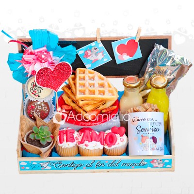 Regalos de amor y amistad a domicilio en Medellín Desayuno Canasta Grande Pedido con 1 día anticipado  