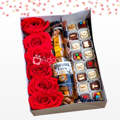 Regalos Amor Y Amistad Rosas Con Cerveza Y Chocolates Pedido Con Un Dia De Anticipación A Domicilio En Medellin