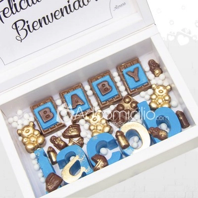 Caja Baby Letras De Chocolate Regalos En Medellin A Domicilio Pedido Con Dos Dias De Anticipación
