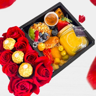 Desayuno Sorpresa Con Rosas Para Amor Y Amistad A Domicilio En Medellín Pedido Con Un Día De Anticipación