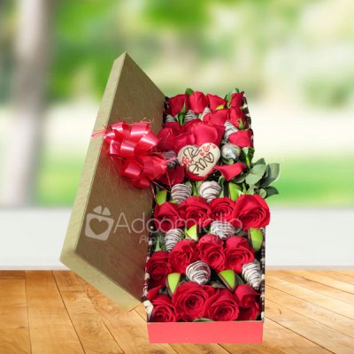 Regalos en Medellín Caja Especial x 24 Rosas