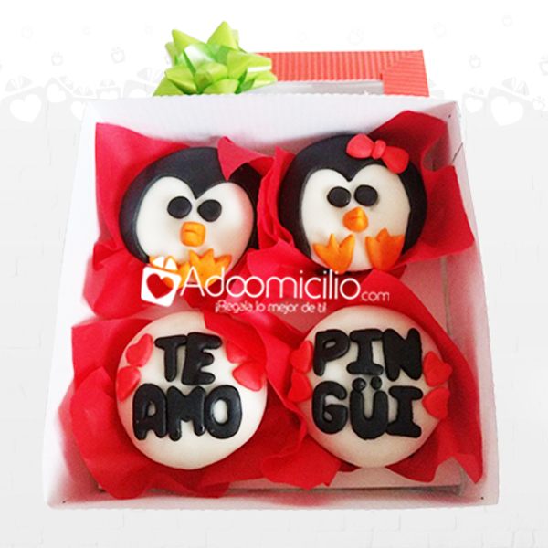 Cupcakes a domicilio en popayan 4 cupcakes en caja de regalo Te amo pingui