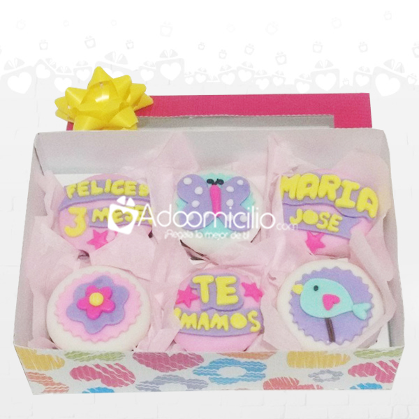 Cupcakes a domicilio en popayan 6 cupcakes en caja de regalo Te amamos
