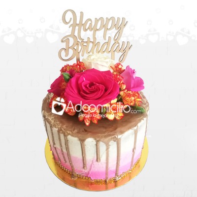Tortas a domicilio en popayan Happy Birthday ½ libra