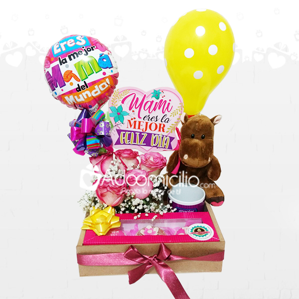 Puede ser calculado flor arbusto Cupcakes popayan Caja de madera decorado con peluche y cupcakes