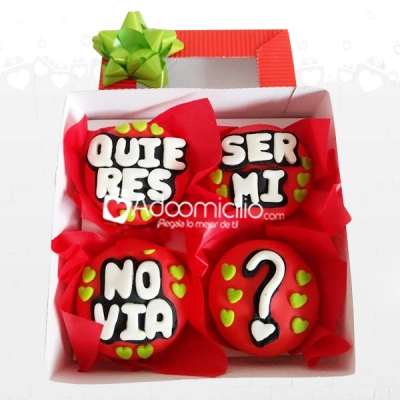 Cupcakes popayan 4 cupcakes en caja de regalo Quieres ser mi novia