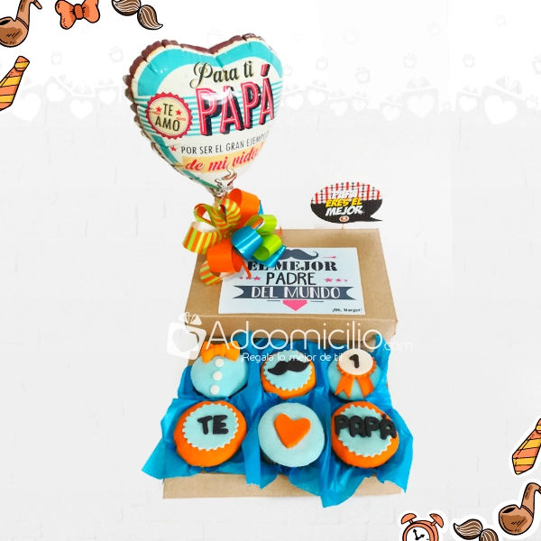 Te Amo Papá Regalos Para Hombres Cupcakes x 6 A Domicilio En Popayan