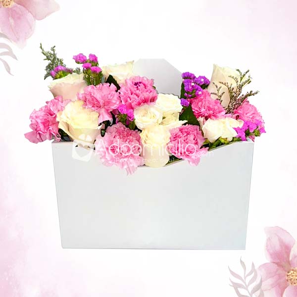 Arreglos Florales Rosado En Cali A Domicilio Base Tipo Sobre