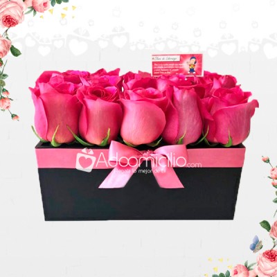 Arreglos Flores Para El Dia De La Madre Caja De Rosas Diva A Domicilio En  Cali