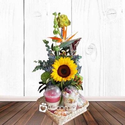 Regalos de Amor y Amistad Bucaramanga Canasta con Flores 