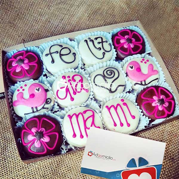 Regalos Día de la Madre a domicilio en Cali Caja x 12 Alfajores Feliz día Mami Pedido Con Un Día De Anticipación