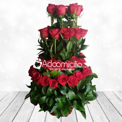 Arreglos florales a domicilio en Manizales Floral de rosas rojas 