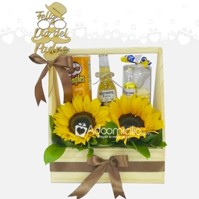 Ancheta Con Girasoles Para Papá A Domicilio En Bogotá Pedido Con Un Día De Anticipación 