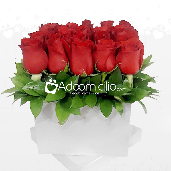 Amor San Valentin Caja x 15 Hermosas Rosas A Domicilio En Cali