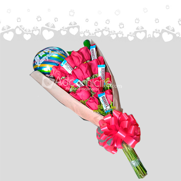Bouquet De Rosas Con Chocolates Para Regalar A Mamá En Cali A Domicilio