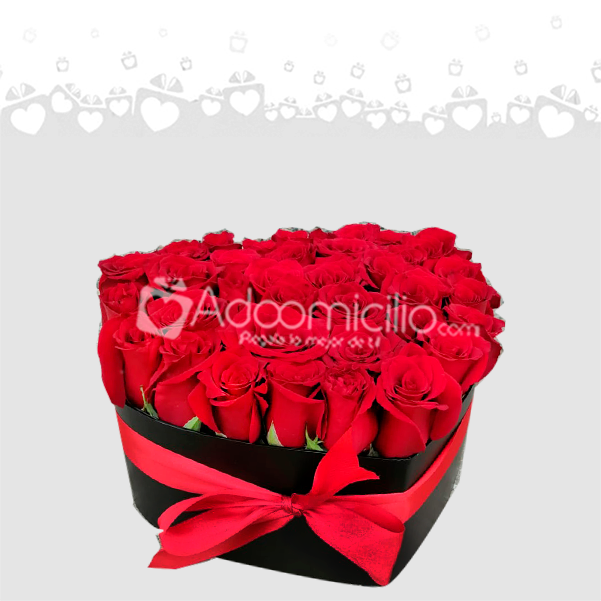 Caja De Rosas En Corazón x 30 Amor Lindo Regalos Para Amor Y Amistad A Domicilio En Cali