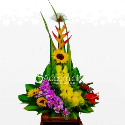 Arreglo Floral Tropical Para El Dia De La Madre A Domicilio En Cali
