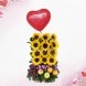 Arreglo Frutal Con Girasoles A Domicilio En Cali Amor Y Amistad