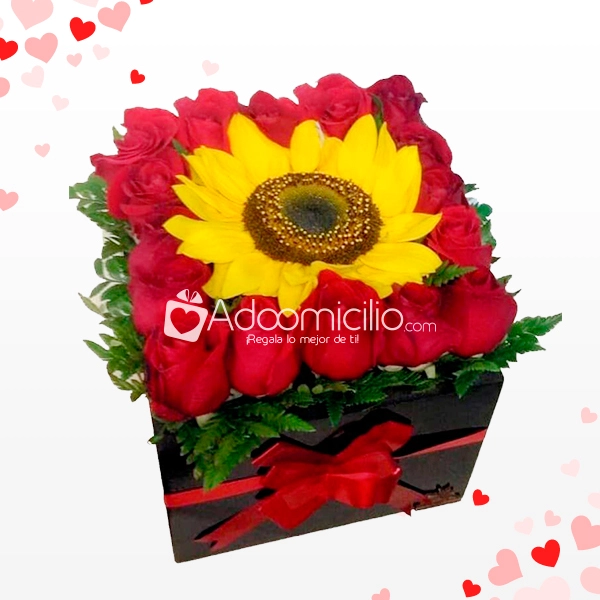Arreglos Florales Para San Valentin De Rosas Y Girasol A Domicilio En Cali