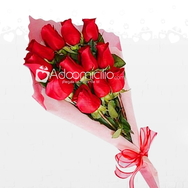 Bouquet Amor x 12 Rosas Dia de la Mujer A Domicilio En Cali