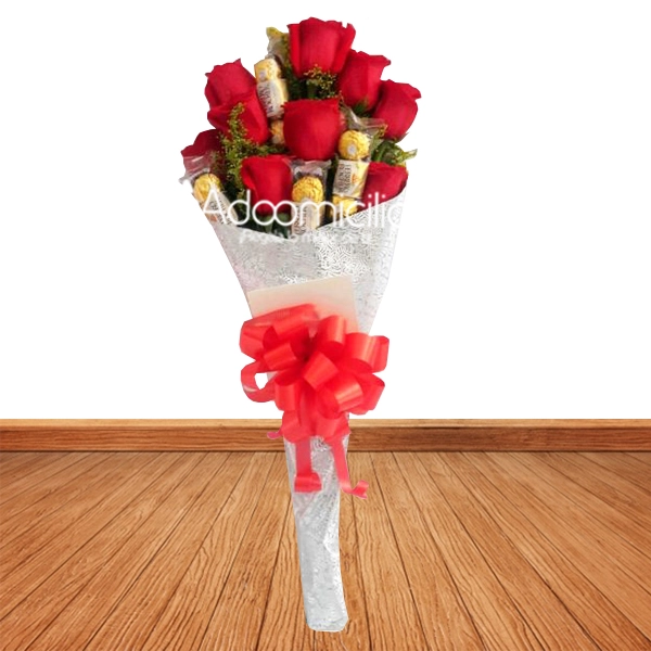 Bouquet De Rosas Y Chocolates Para San Valentín A Domicilio En Cali 