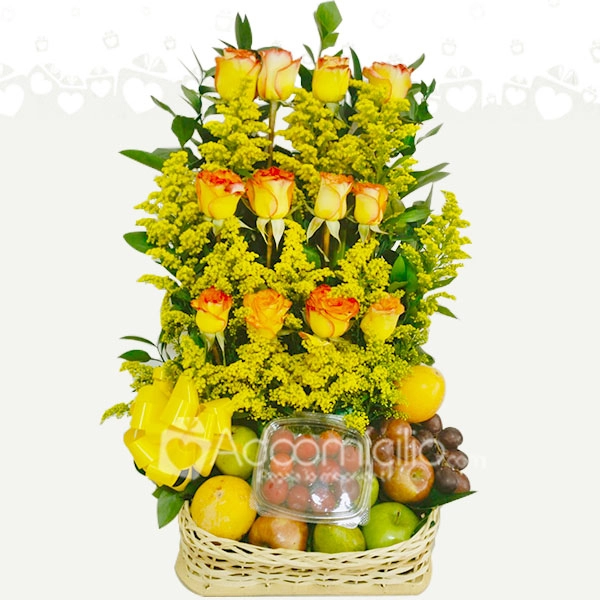 Frutero Especial Con Rosas A Domicilio En Cali 