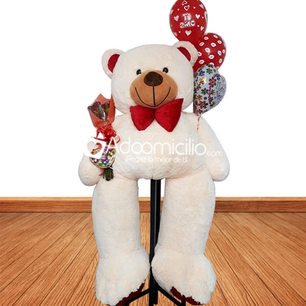 Oso De Peluche Con Rosas Y Globos A Domicilio En Cali Pedido Con Un Día De Anticipación
