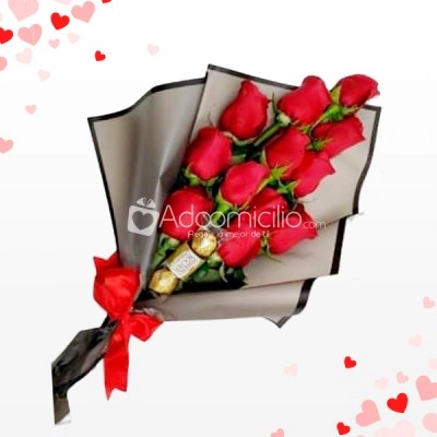 San Valentin Bouquet De Rosas Y Chocolates A Domicilio En Cali