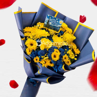 Bouquet Con Temática De La Noche Estrellada A Domicilio En Pereira Pedido Con Un Día De Anticipación 