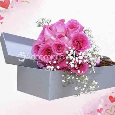 Bouquet de Rosas en Caja Regalos De Amor Y Amistad A Domicilio En Medellin