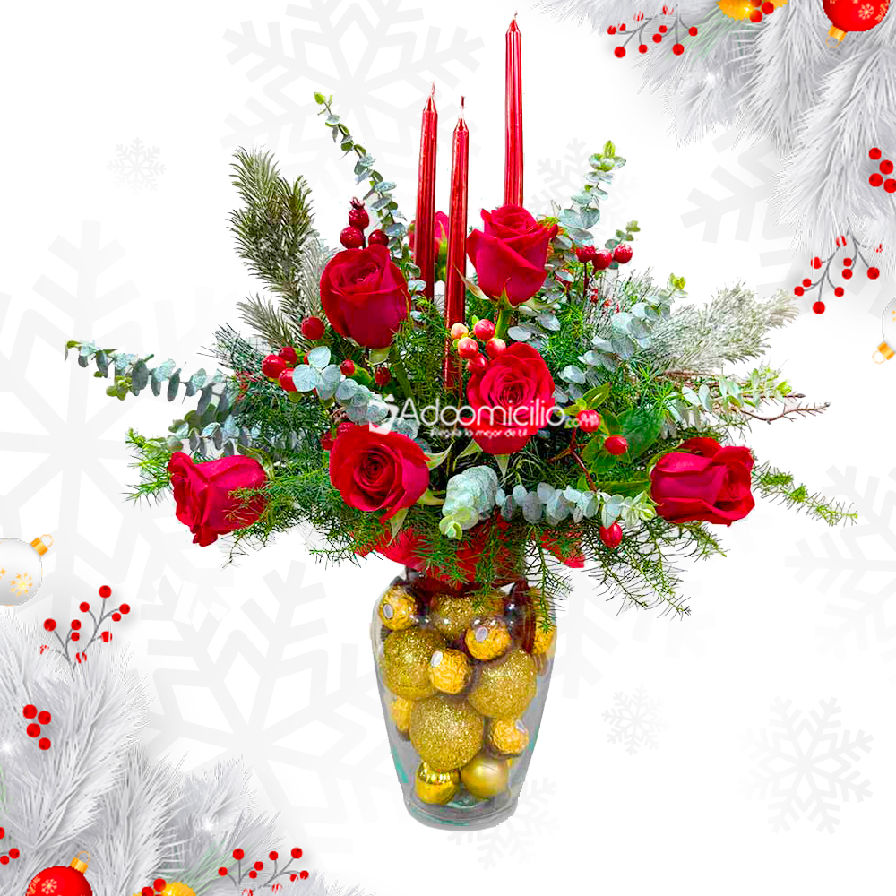 Rosas y Ferrero Roche Para Navidad A Domicilio En Medellín Pedido Con Un Día De Anticipación 