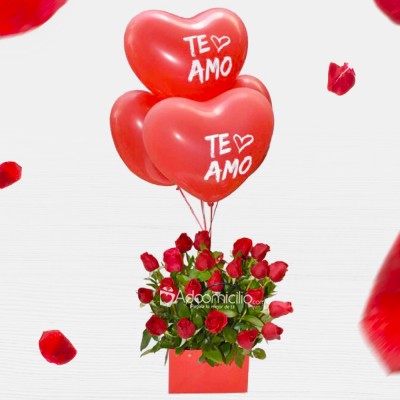 Rosas Y Globos Para San Valentín A Domicilio En Medellín 