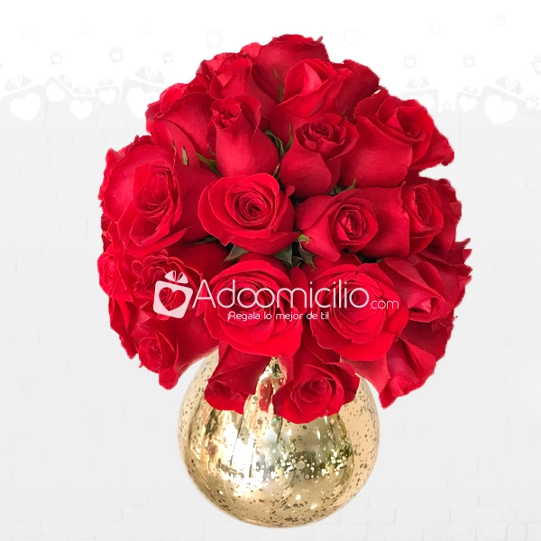 Deluxe Arreglos Florales A Domicilio En Barranquilla Jarrón De Rosas