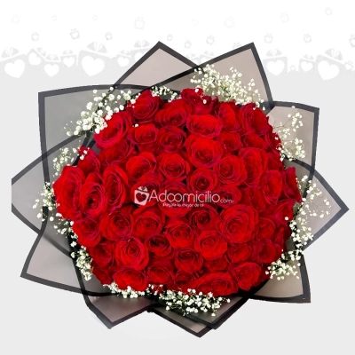 Bouquet Con 50 Rosas A Domicilio En Barranquilla 