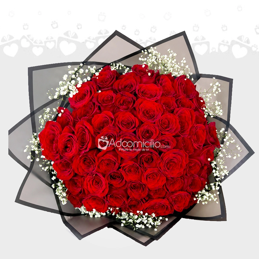 Bouquet Con 50 Rosas A Domicilio En Barranquilla 