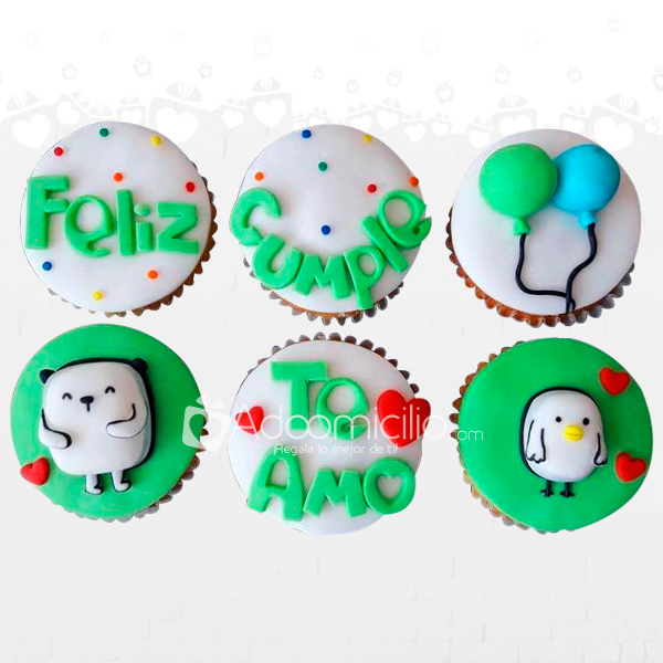 Estuche De Cupcakes x 6 De Cumpleaños A Domicilio En Cartagena