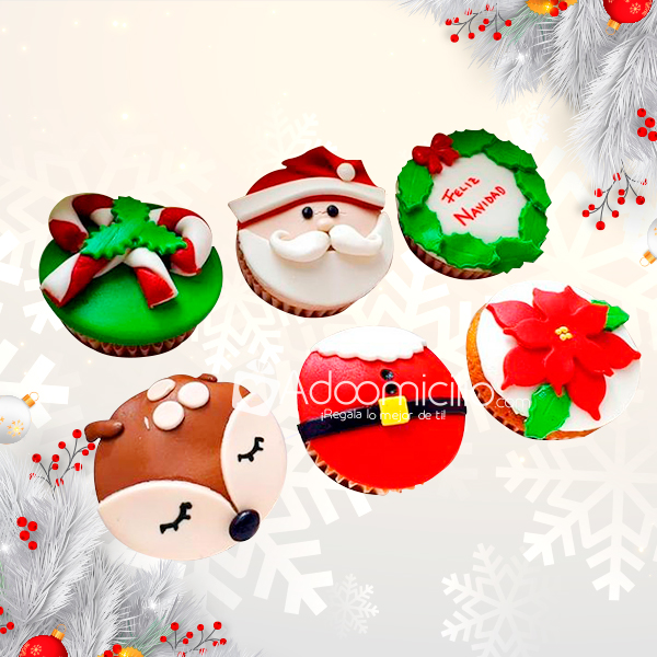 Regalos Para Navidad Cupcakes x 6 A Domicilio En Cartagena Pedido Con Un Dia De Anticipación