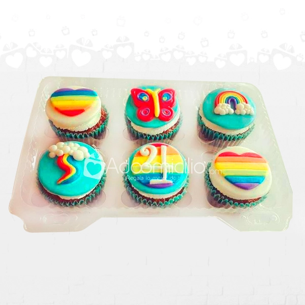 Sweet Estuche De Cupcakes x 6 A Domicilio En Cartagena